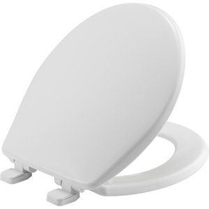 lot 73228 image: Mayfair Slow Close Round Plastic Toilet Seat in White