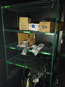 lot 4896 image: Green metro rack with contents