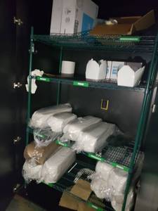 lot 4897 image: Green metro rack with contents