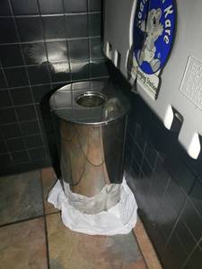 lot 4900 image: Stainless trash can