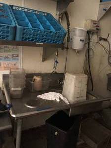 lot 4968 image: Left dirty side stainless dishwasher table