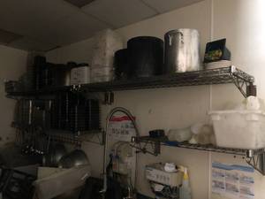 lot 4975 image: (3) wire wall racks with contents