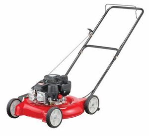 lot 3000 image: Yard Machines 20 Gas Push Lawn Mower with Side Discharge - RETAIL $215