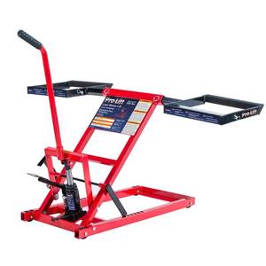 lot 3004 image: Pro-Lift T-5355A 550 Pound Capacity Lawn Mower Lift RETAIL - $230