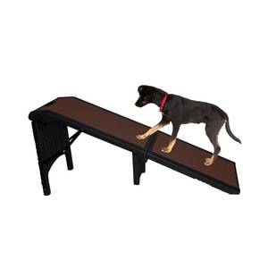 lot 3038 image: Pet Gear Free Standing Extra Wide Pet Ramp for Cats and Dogs Up to 300-Pounds, Chocolate