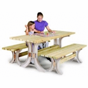 lot 3062 image: 2X4basics 90182 Picnic Table Kit, Sand Frames Only