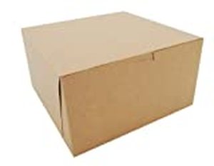 lot 3075 image: Southern Champion Tray 0977K Kraft Paperboard Non-Window Lock Corner Bakery Box, 10 Length x 10 Width x 5-12 Height (Case of 100)