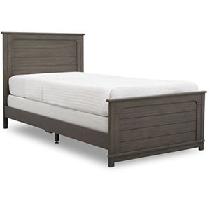 lot 3122 image: Twin Monterey Farmhouse Bed Rustic Gray - Delta Children - RETAIL $320