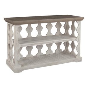 lot 3142 image: Signature Design by Ashley Havalance Console Sofa Table, GrayWhite
