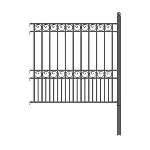 lot 3172 image: ALEKO DIY Steel Iron Wrought High Quality Ornamental Fence - Paris Style - 5.5 x 5 Ft