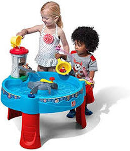 lot 3014 image: 2 Left Paw Patrol Sea Patrol Water Table With Accessory Set & 4 Characters