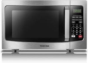 lot 3024 image: Toshiba Em131a5c-ss - Smart Sensor Microwave Oven, 1.2 Cu.ft, Stainless Steel - RETAIL $130