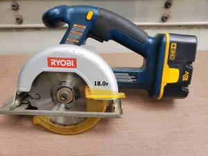 lot 6485 image: Ryobi Skill Saw. 18Volt .5-12 inch . NO Charger.Untested