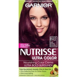 lot 1544 image: Garnier Nutrisse Ultra Color Nourishing Color Creme - BR2 Dark Intense Burgundy