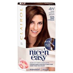 lot 1558 image: Clairol Nicen Easy Permanent Hair Color - 4W Dark Mocha Brown - 1 Kit