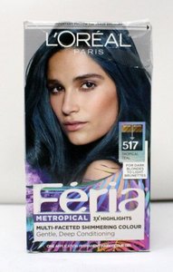 lot 1572 image: LOr�al Paris F�ria Multi - Faceted Shimmering Permanent Hair Color - Tropical Teal