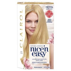 lot 1583 image: Clairol Nicen Easy Permanent Hair Color - 10 Extra Light Blonde - 1 Kit