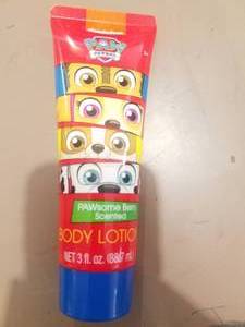 lot 1592 image: Paw Patrol Pawsome Berry Scented Kids Body Lotion 3oz