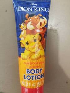 lot 1662 image: Lion King Body Lotion 3oz Energizing Citrus Scented