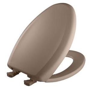lot 25 image: Bemis 1200SLOWT 018 Slow Sta-Tite Elongated Closed Front Toilet Seat, Spice Mocha