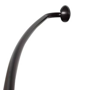 lot 29 image: Zenna Home Never Rust Adjustable Curved Shower Curtain Rod, 44 to 72-Inch, Bronze