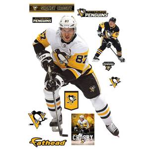 lot 45 image: FATHEAD NHL Pittsburgh Penguins Sidney Crosby Officially Licensed Sidney Crosby Removeable Wall Decal, Multicolor, Life-Size