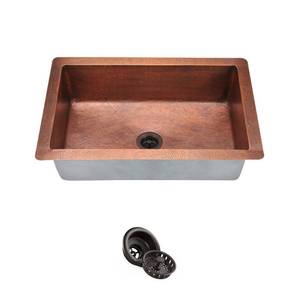 lot 52 image: Mr Direct 903 Single Bowl Copper Sink, Strainer