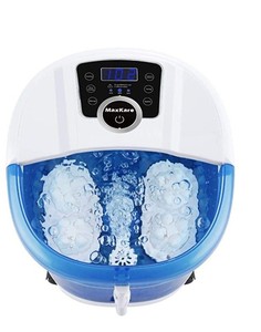 lot 63 image: Foot Spa Bath Massager 6 in 1-Heat, Bubbles, Vibration, 4 Motorized Massage Rollers, Frequency Conversion, Time & Temprature Settings, Soothing Tired Feet Relaxation Ergonomics Design for Home