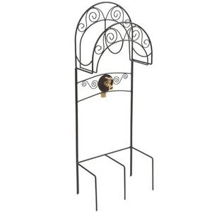 lot 112 image: Liberty Garden Products Decorative Garden Hose Stand Wire Carrington With 150-Foot Hose Capacity 640-Black