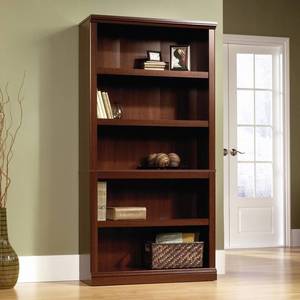 lot 120 image: Sauder 5 Shelf Bookcase, Select Cherry finish