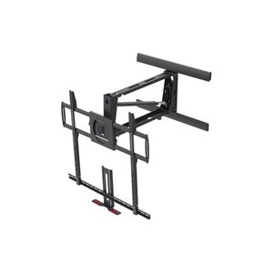 lot 139 image: Monoprice Above Fireplace Pull-Down Full-Motion Articulating TV Wall Mount Bracket For TVs 55in to 100in, Max Weight 154lbs, VESA Patterns Up to 800x600, Rotating, Height Adjustable