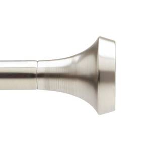 lot 143 image: Umbra Ella 1-Inch Curtain Rod for Window Nickel Drapery Metal Rod With Trumpet Finials - Perfect for Bedroom, Living Room - Extends From 36-72 Inches - Adds Modern Look