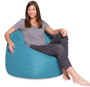 lot 49 image: Posh Beanbags Big Comfy Bean Bag Posh Large Beanbag Chairs with Removable Cover for Kids, Teens and Adults Polyester Cloth Puff Sack Lounger Furniture for All Ages, 35in, Heather Teal