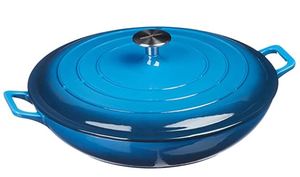 lot 100 image: Amazon Basics Porcelain Enamel Over Cast Iron Crock Pot
