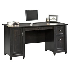 lot 186 image: Sauder Edge Water Computer Desk, Estate Black Finish