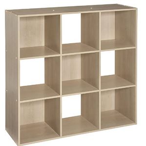 lot 199 image: ClosetMaid 4177 Cubeicals Organizer, 9-Cube, Birch