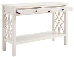 lot 205 image: Linon Console Table, Antique White