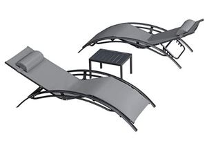 lot 213 image: Purple Leaf Outdoor Patio Chaise Lounge