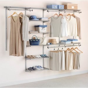 lot 5954 image: Rubbermaid Configurations Closet Kits, 4-8, Deluxe, Titanium