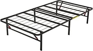 lot 5979 image: Amazonbasics Foldable Metal Platform Bed Frame Queen Size, Tool Free Assembly