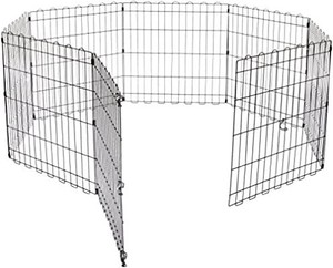 lot 5999 image: AmazonBasics Foldable Metal Pet Exercise and Playpen