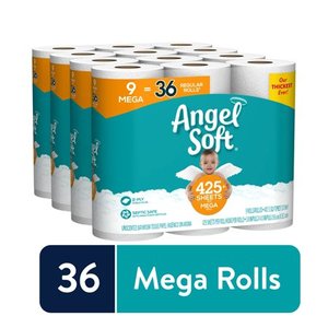 lot 6578 image: Angel Soft Toilet Paper, 36 Mega Rolls