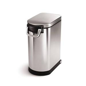 lot 4571 image: simplehuman 30-Liter Pet Food Storage Can, Brushed Stainless Steel