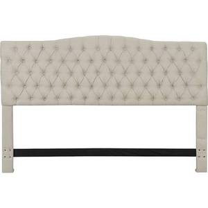 lot 4581 image: King Celeste Tufted Headboard Beige - Adore Decor