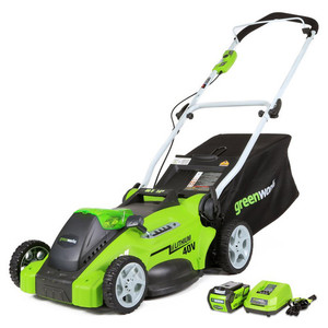 lot 6635 image: Greenworks G-Max Cordless 40 Volt 16 Lawn Mower