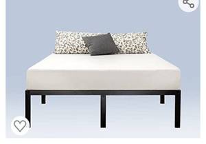 lot 7917 image: Zinus Yelena Classic 14 Platform Bed Frame- Metal