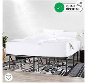 lot 7970 image: Amazonbasics Foldable, 14 Metal Platform Bed Frame With Tool-free Assembly