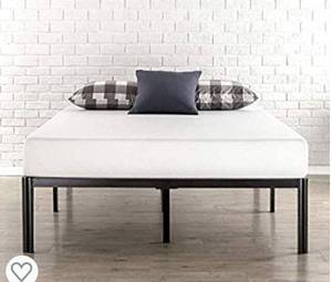 lot 7987 image: Zinus Van 16 Inch Metal Platform Bed Frame With Steel Slat Support