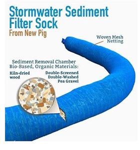 lot 7985 image: New Pig PMB50037 Pig Around The Drain Filter Sock- Blue