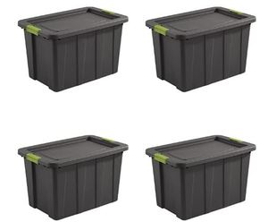 lot 8654 image: STERILITE 30-GALLON LATCHING TOTES 4-PC